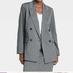 a new day Women's Charcoal Pinstripe Blazer